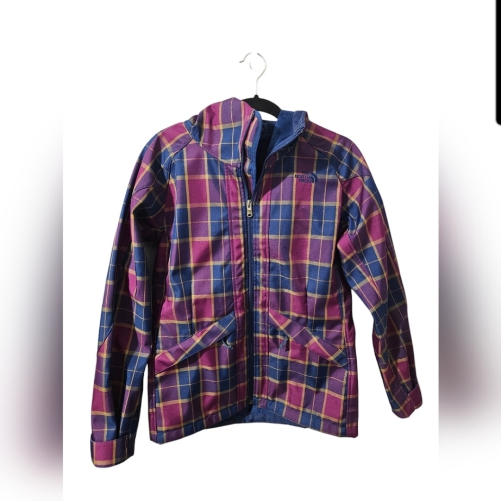The North Face Blue and Purple Raincoat Lightweight Waterproof
